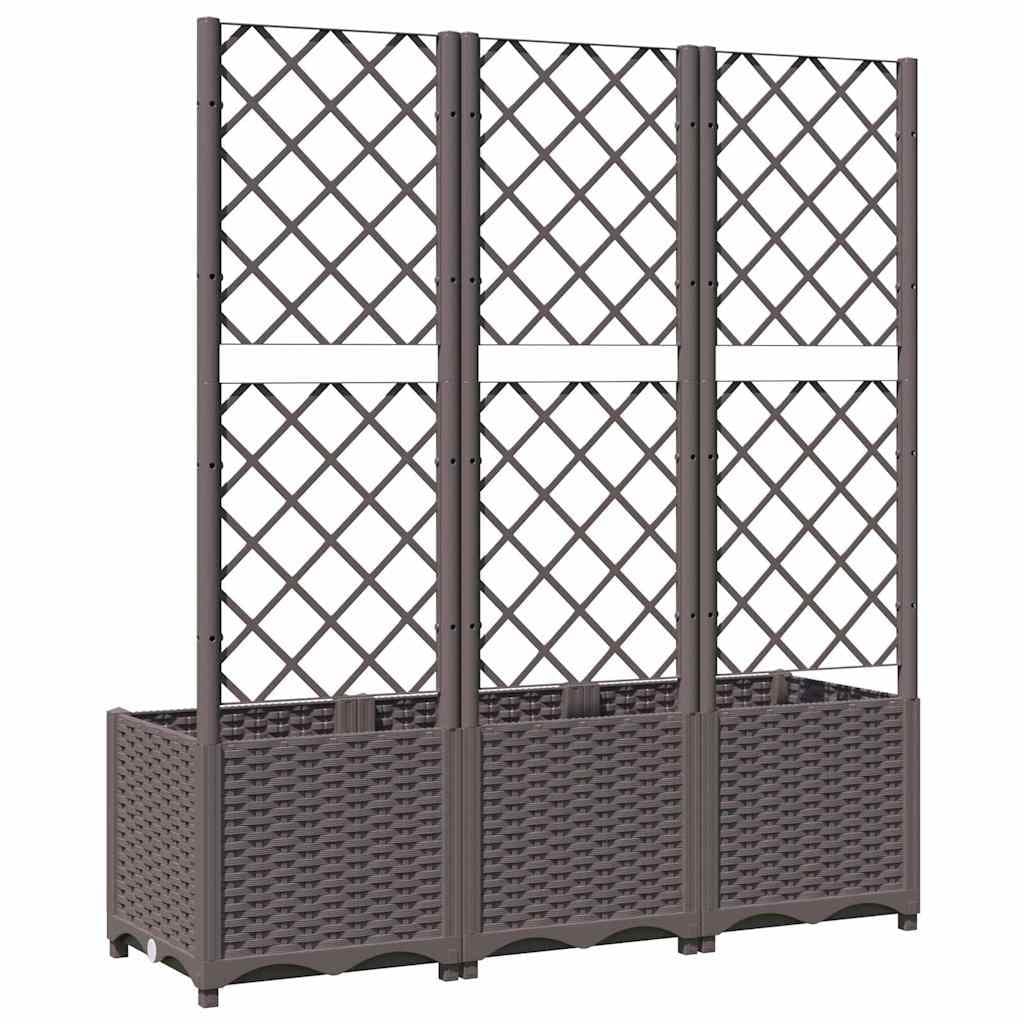 Garden Planter with Integrated Trellis for Climbing Plants