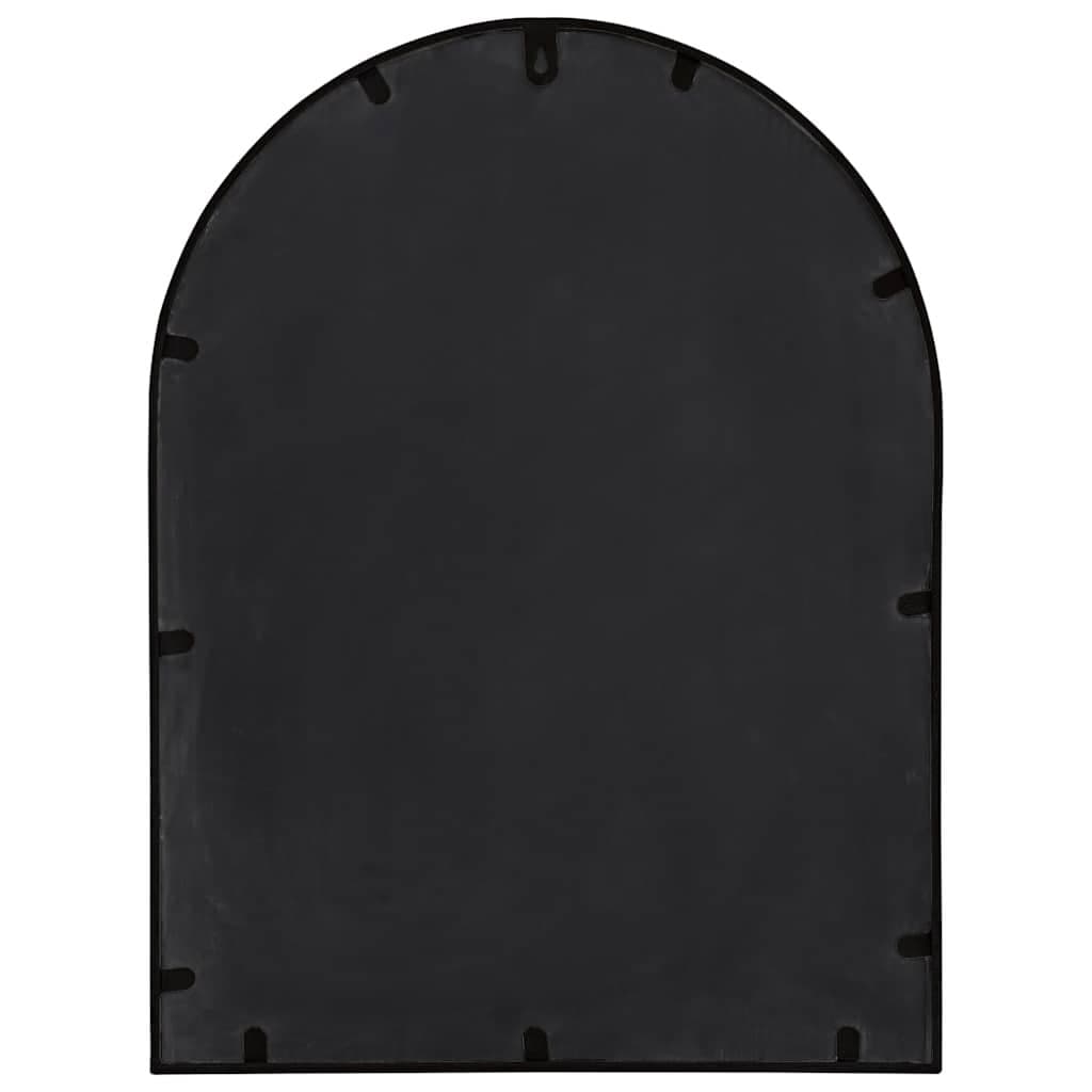 Garden Mirror Black 60x45 cm Iron Outdoor Wall Mounted Decor Reflective Feature
