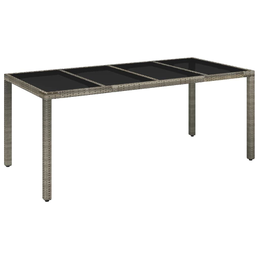 7 Piece Grey Rattan Outdoor Dining Set