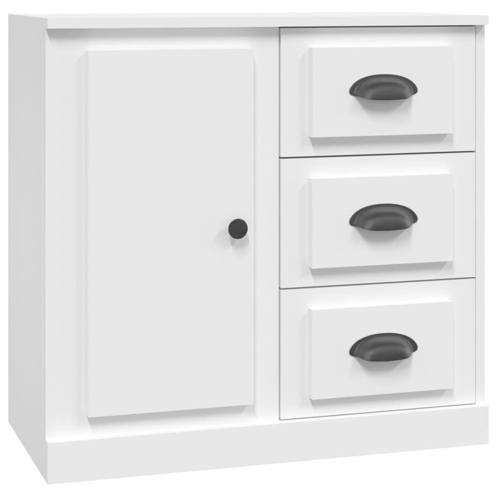 White Engineered Wood Sideboard Cabinet