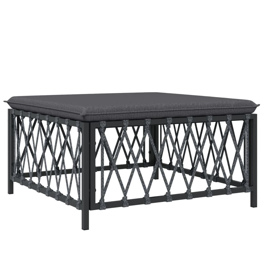 Garden Lounge Set 8 Piece Modular Outdoor Furniture with Cushions Anthracite