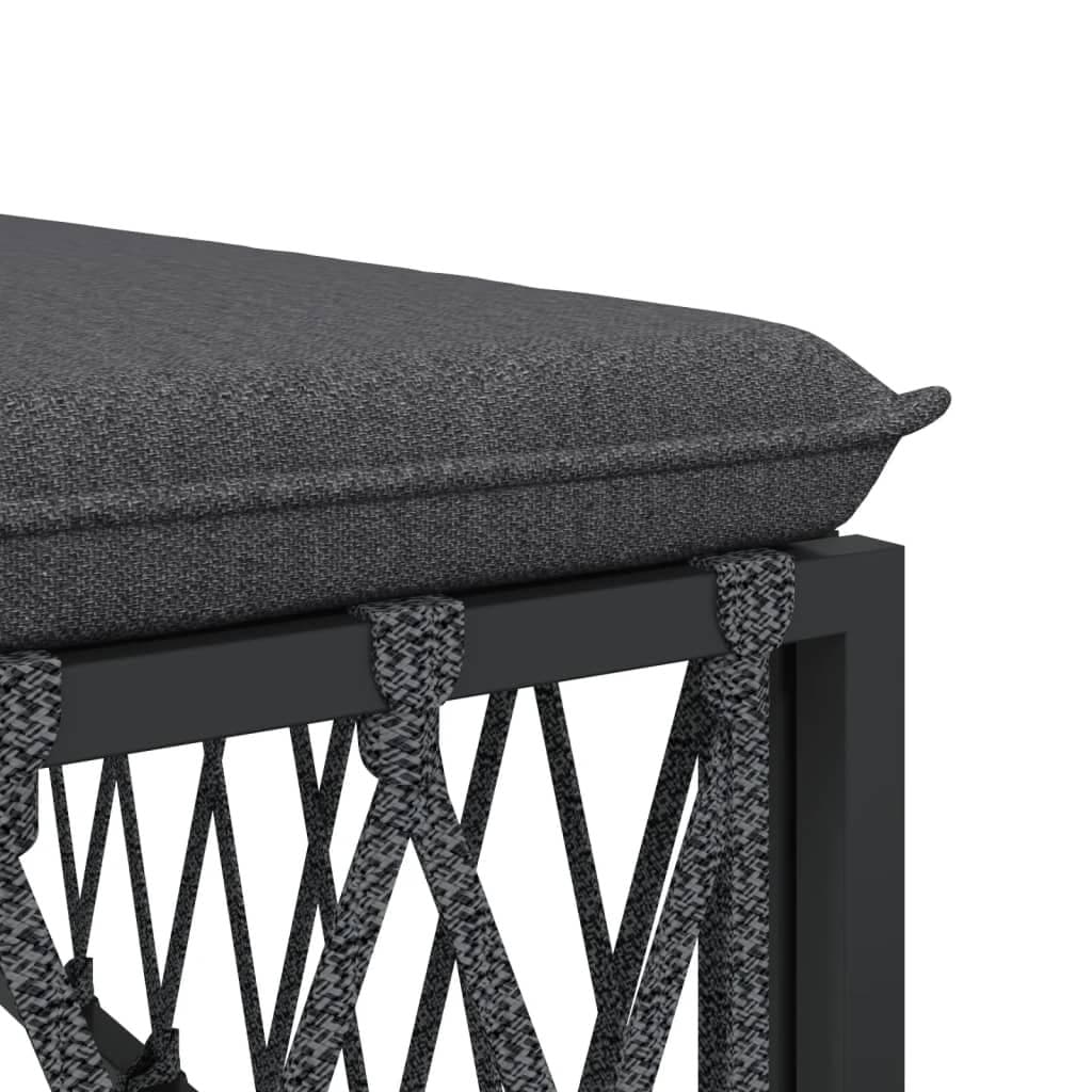 Garden Lounge Set 8 Piece Modular Outdoor Furniture with Cushions Anthracite