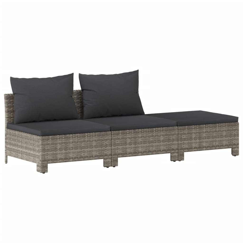 6 Piece Outdoor Furniture Set with Cushions in Grey
