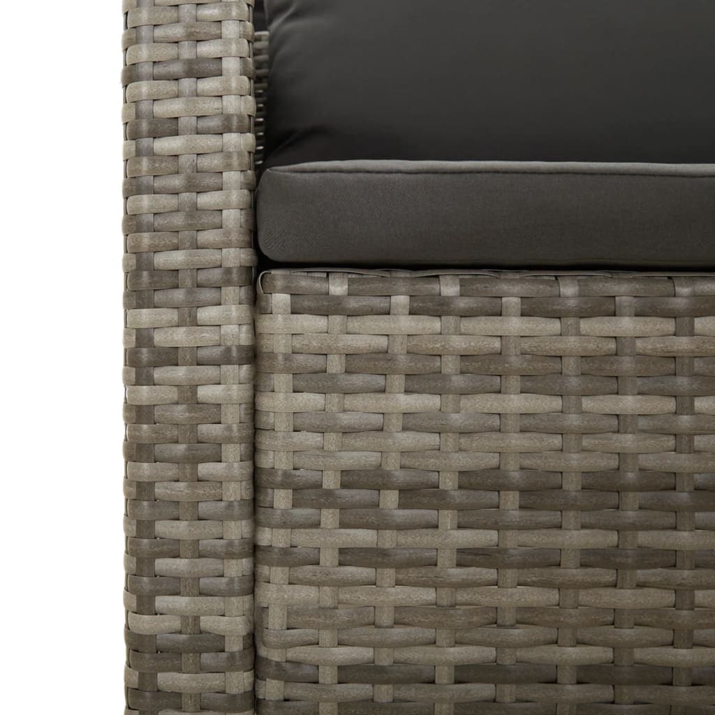 6 Piece Outdoor Furniture Set with Cushions in Grey