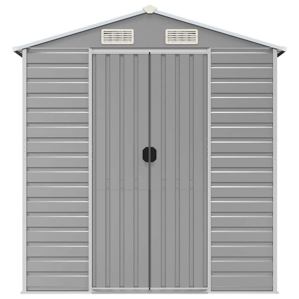 Grey Outdoor Garden Shed with Galvanised Steel Construction