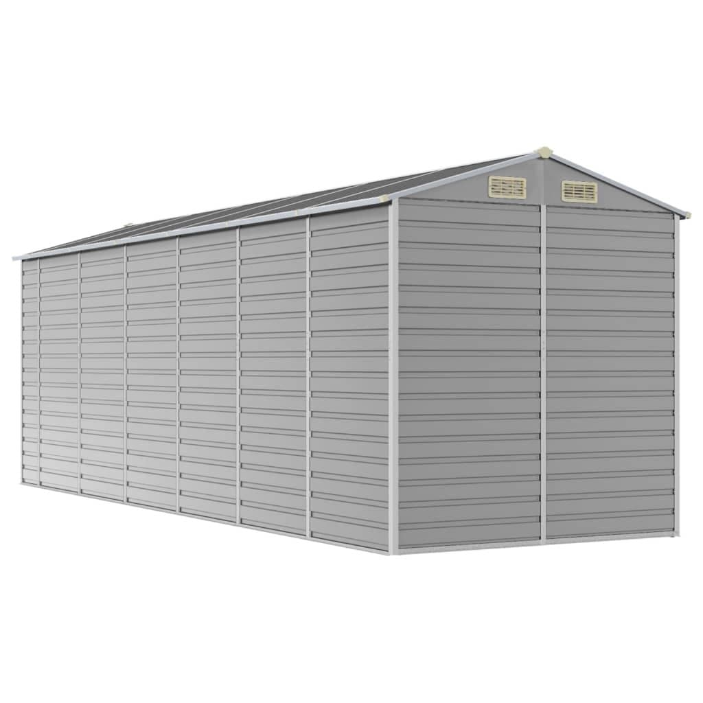 Grey Outdoor Garden Shed with Galvanised Steel Construction
