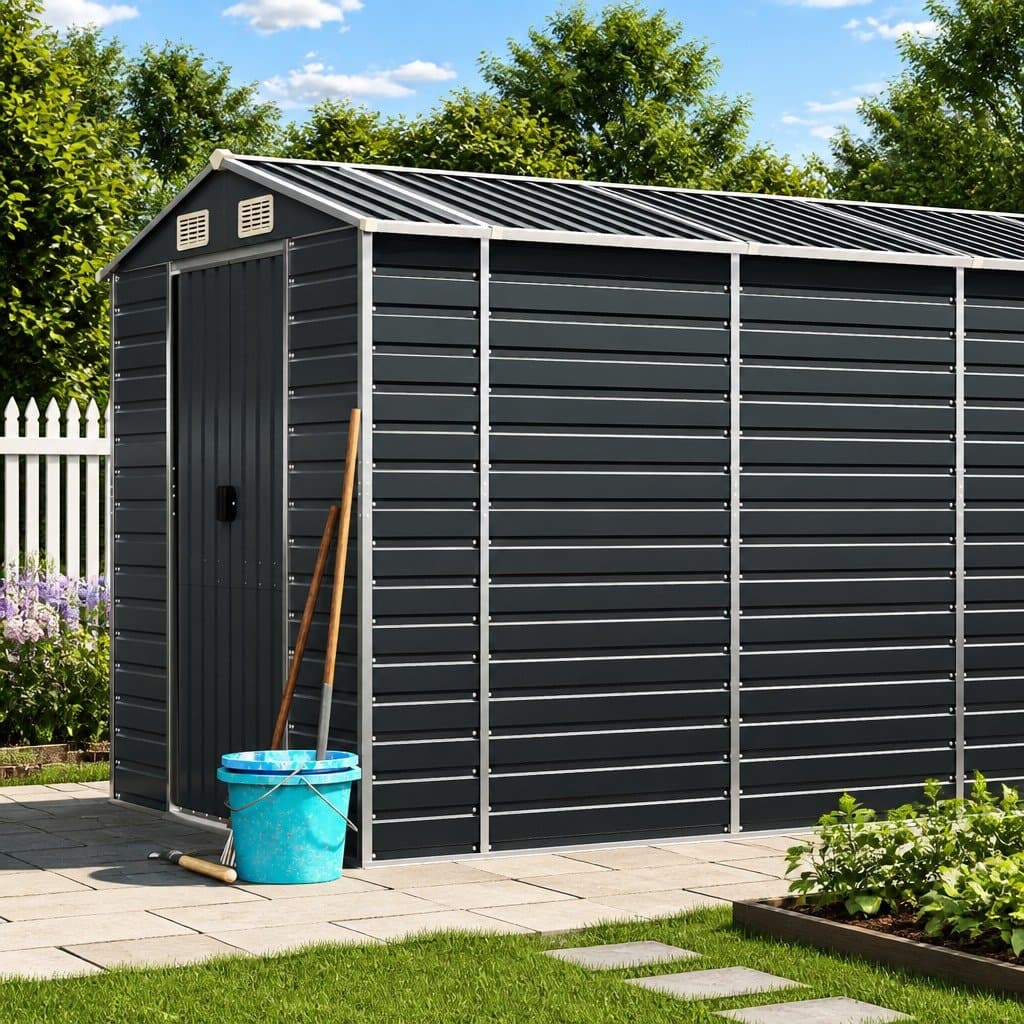 Anthracite Garden Shed for Outdoor Storage