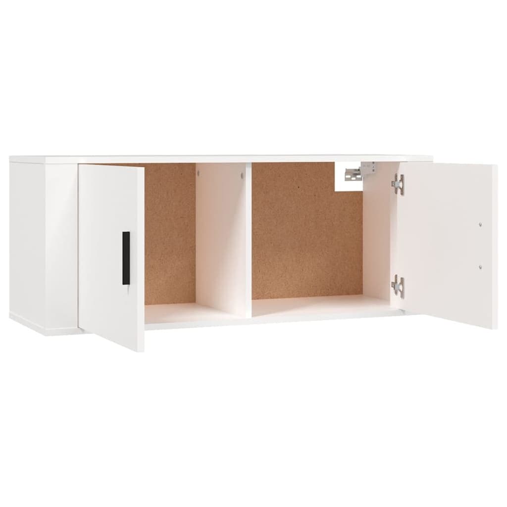 2-Piece Wall-Mounted TV Cabinet Set in White
