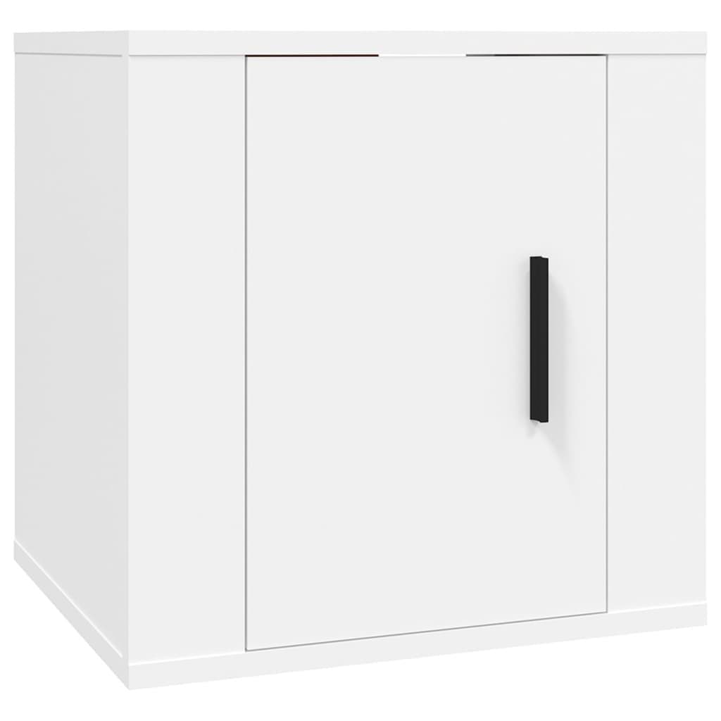 2-Piece Wall-Mounted TV Cabinet Set in White
