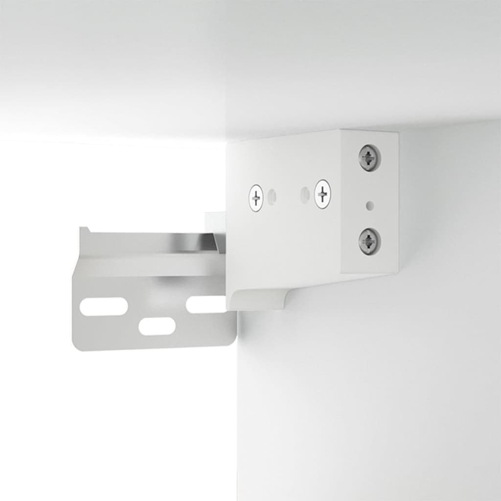 2-Piece Wall-Mounted TV Cabinet Set in White