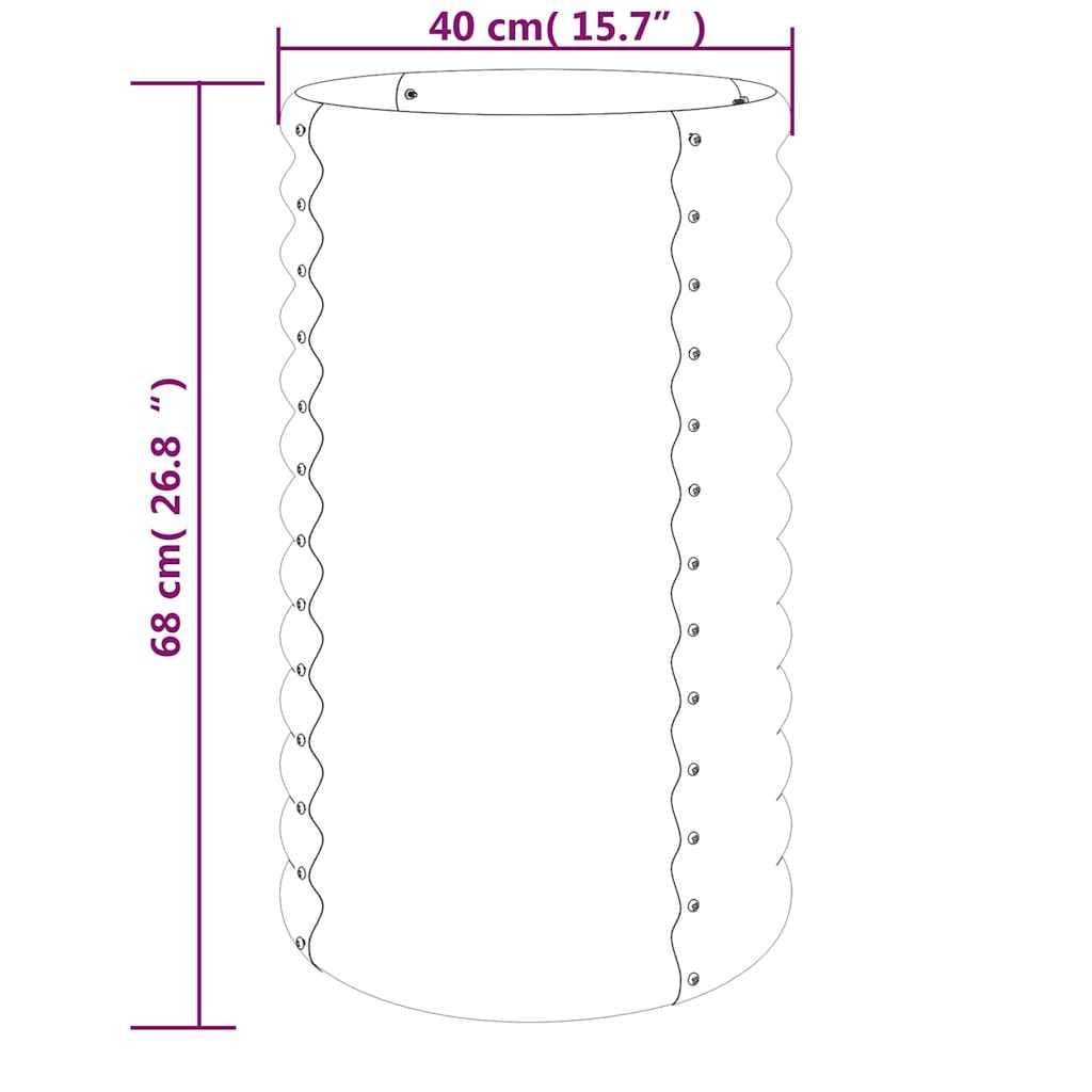 Garden Planter Raised Bed Outdoor Flower Pot Sturdy Steel Grey Balcony Patio