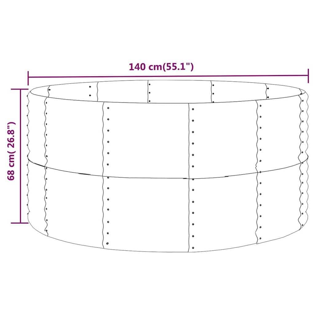 Brown Garden Raised Bed 140x140x68cm