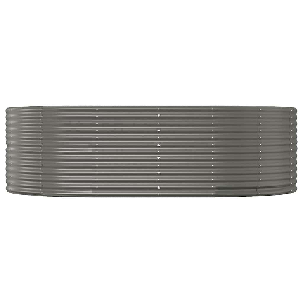 Raised Garden Bed Grey Galvanised Steel Frame