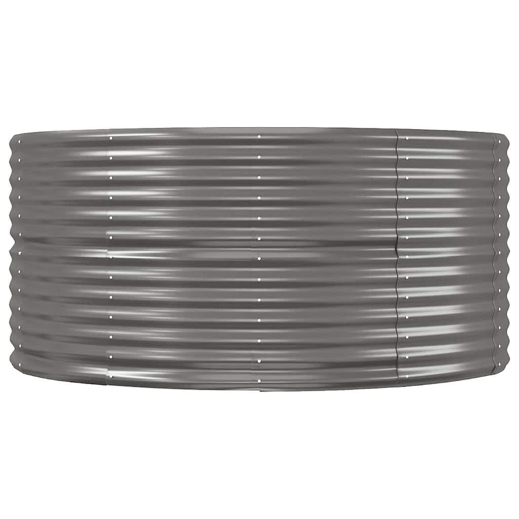 Raised Garden Bed Grey Galvanised Steel Frame