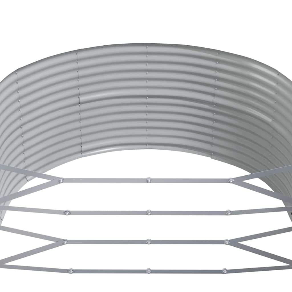 Raised Garden Bed Grey Galvanised Steel Frame