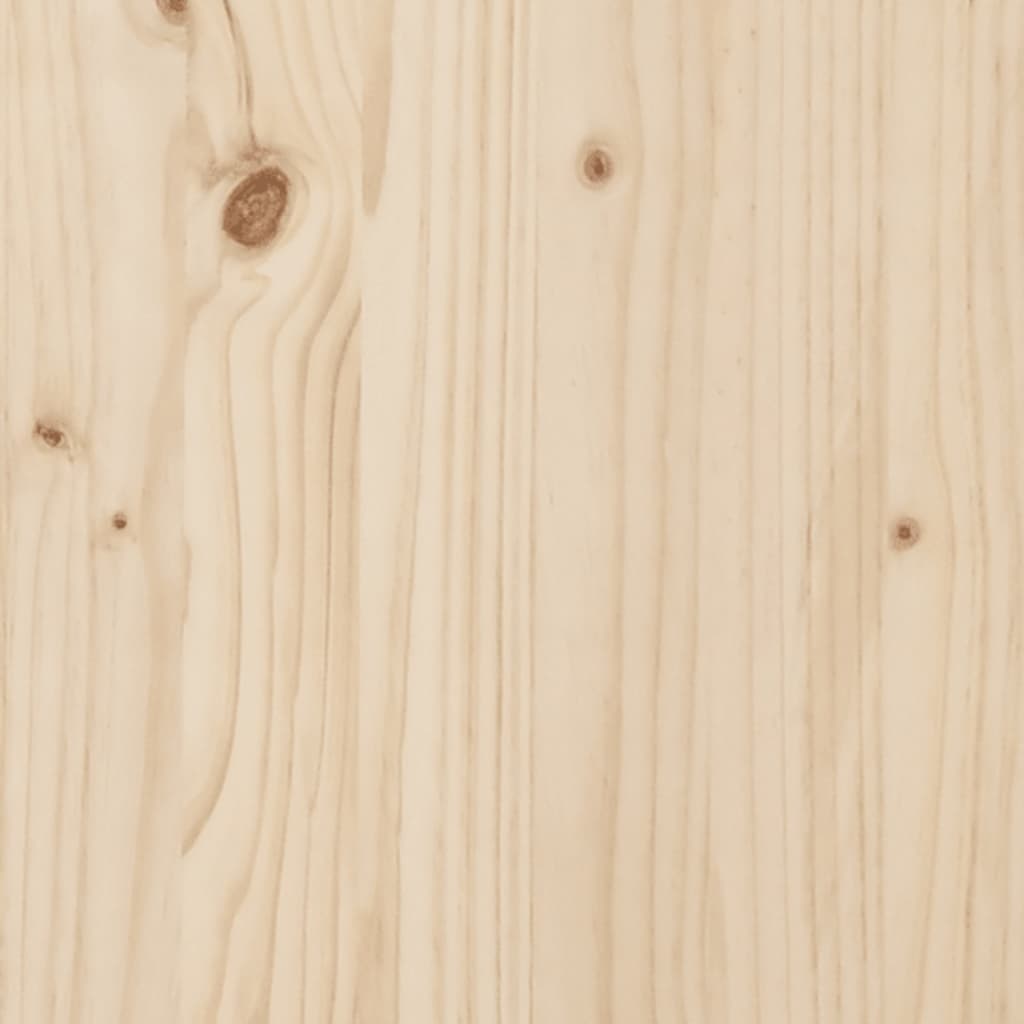 Solid Wood Bed Frame 135x190 cm with Headboard