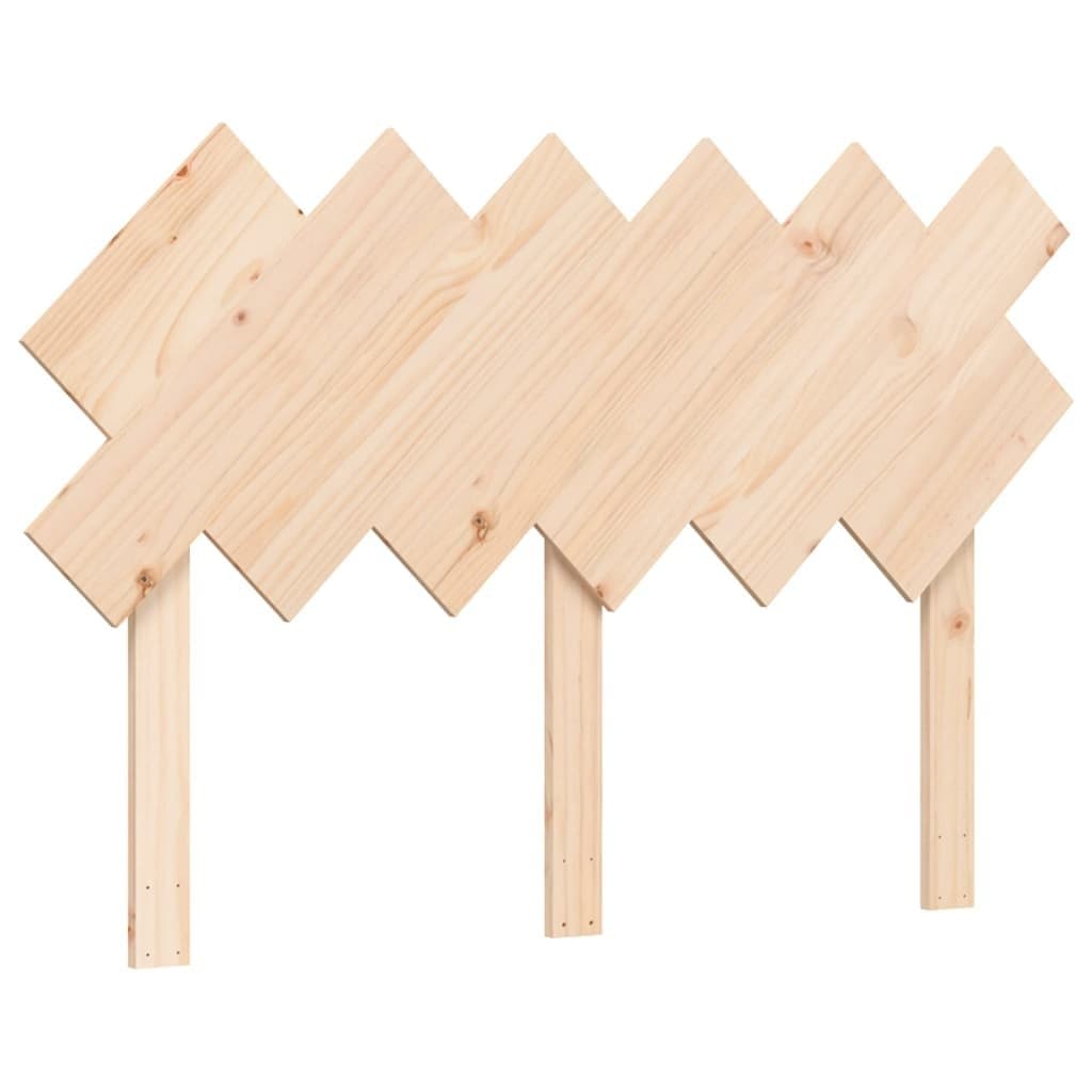 Solid Wood Bed Frame 135x190 cm with Headboard