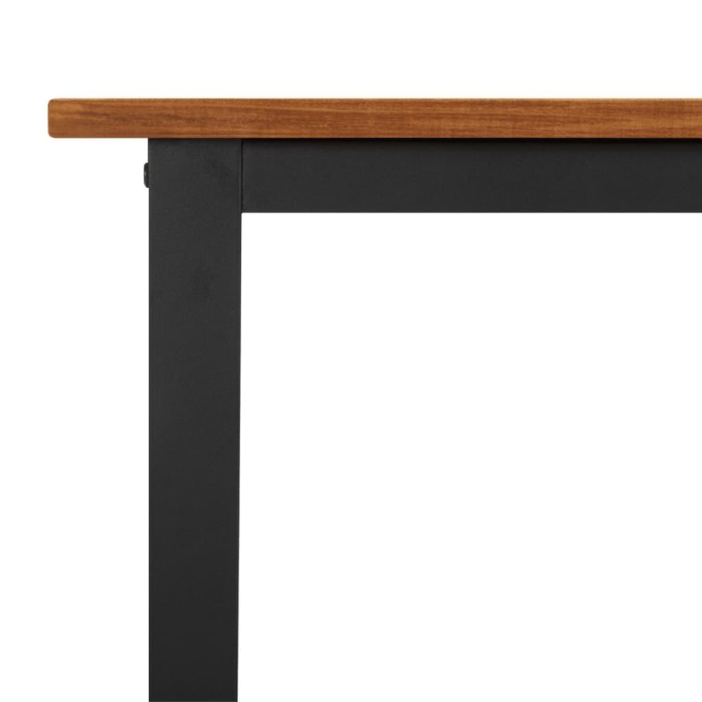 Solid Acacia Wood Outdoor Garden Table with U-Shaped Legs