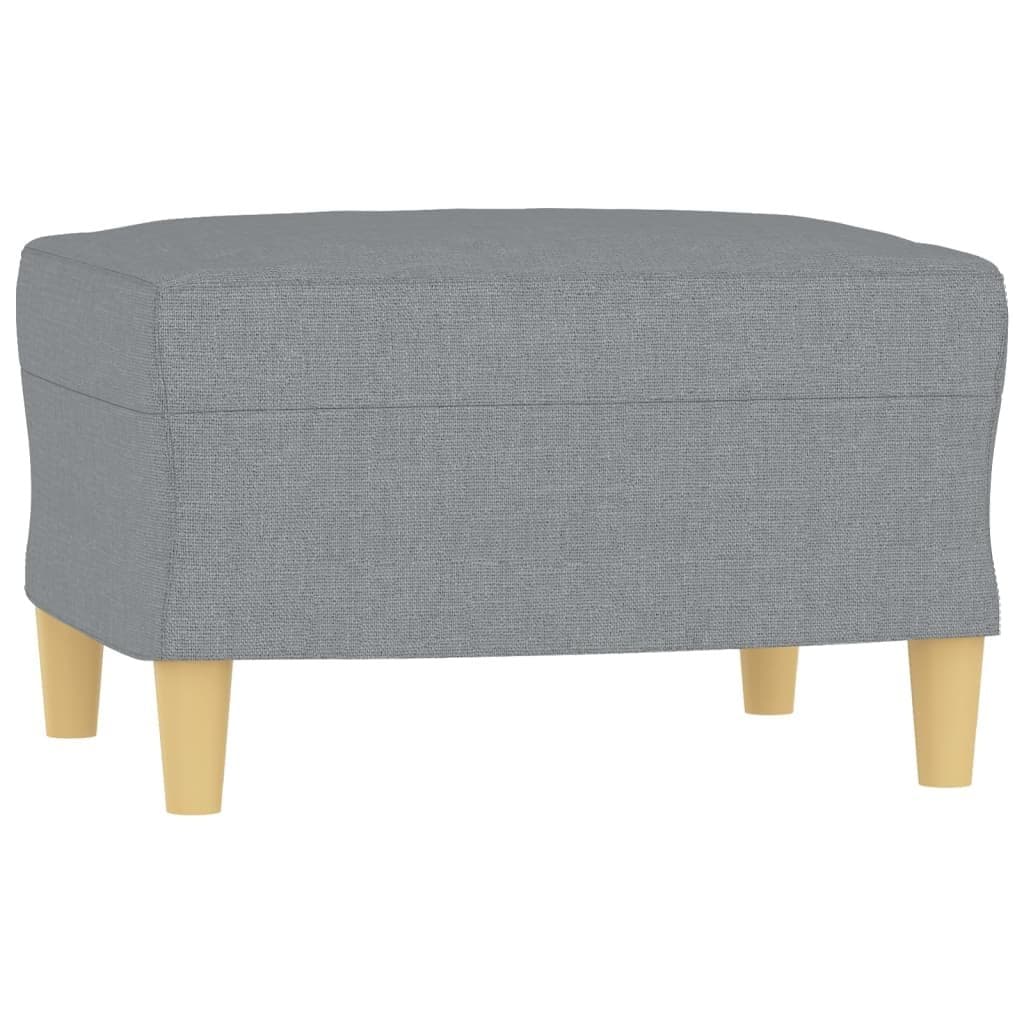 3-Seater Sofa with Footstool in Grey