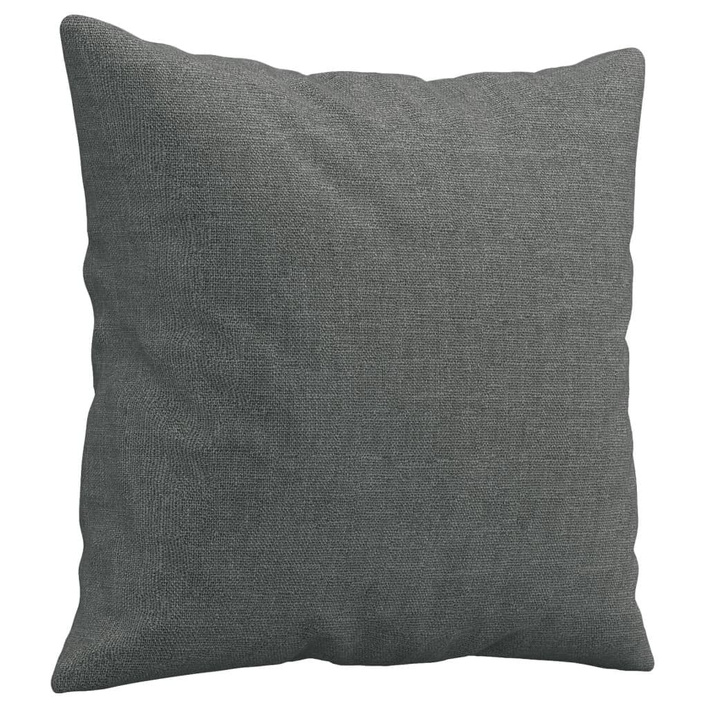 4 Piece Grey Fabric Sofa Set with Pillows