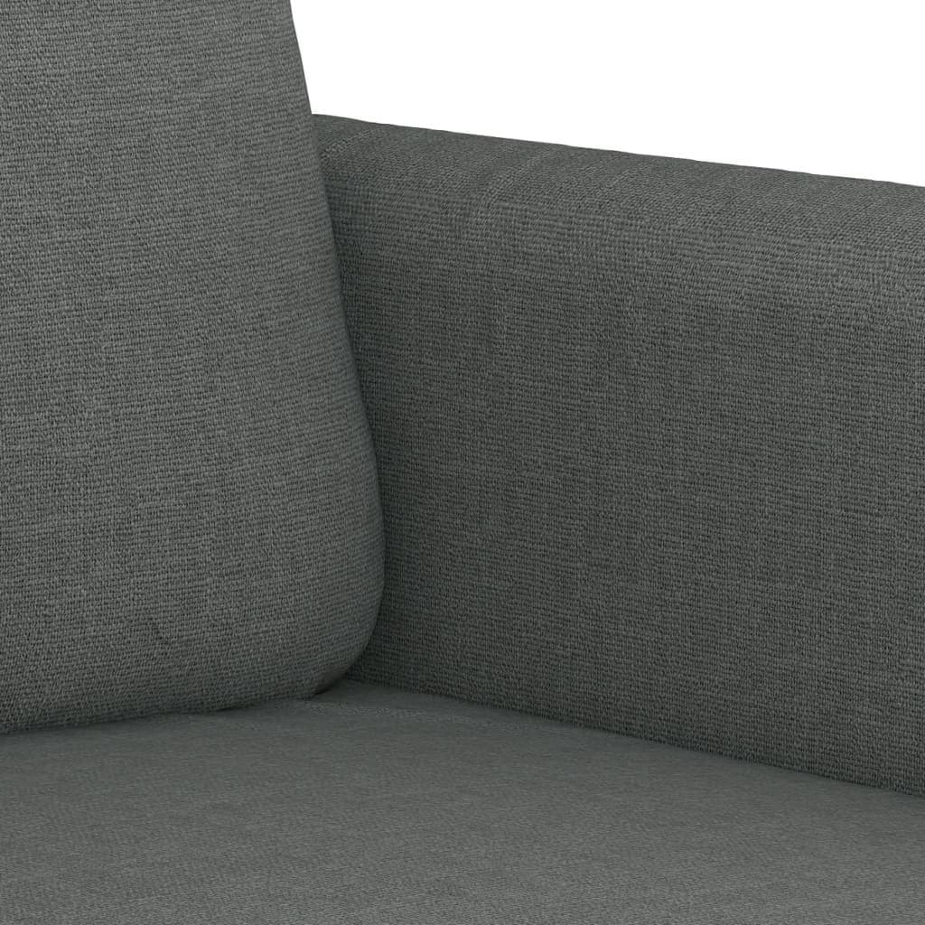 4 Piece Grey Fabric Sofa Set with Pillows