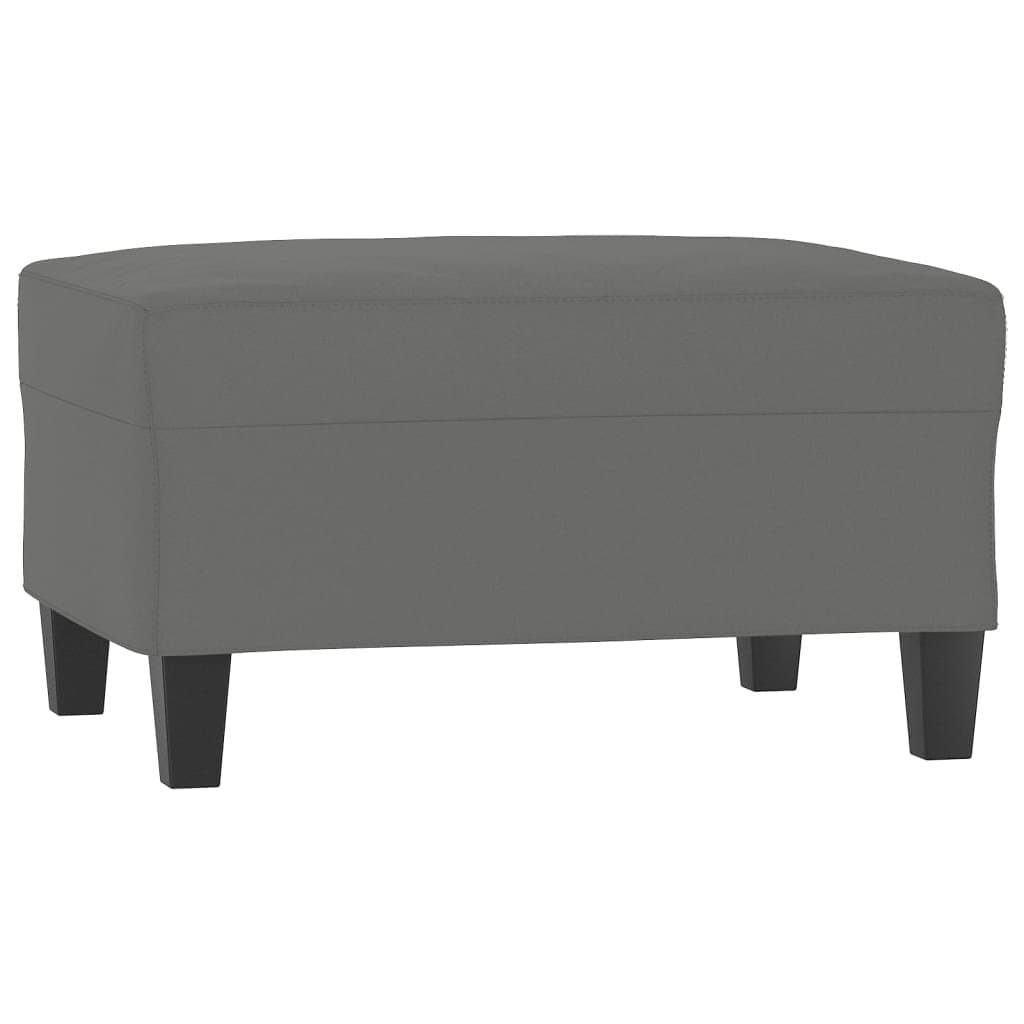 2 Piece Grey Microfibre Sofa Set with Pillows