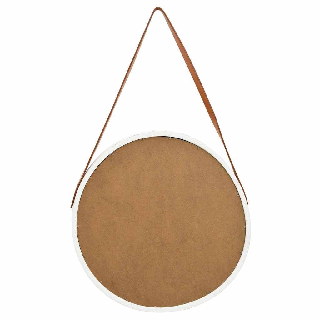 Round Wall Mirror with Adjustable Strap 50cm