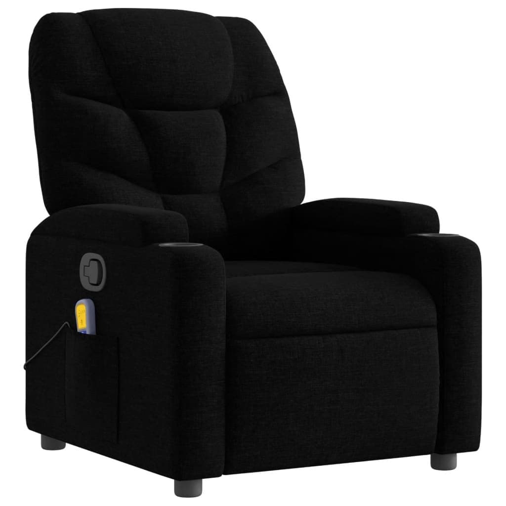 Black Fabric Massage Recliner Chair with Vibration