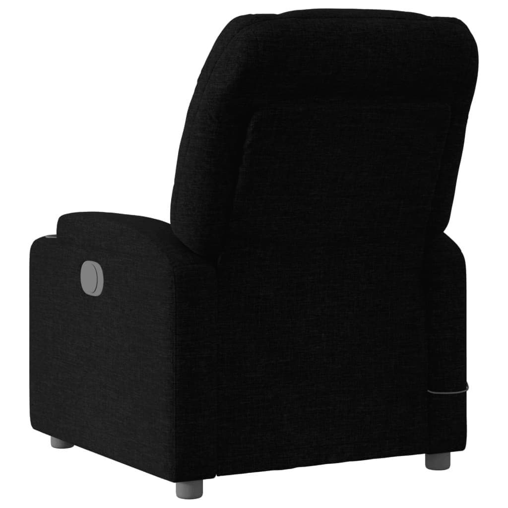 Black Fabric Massage Recliner Chair with Vibration