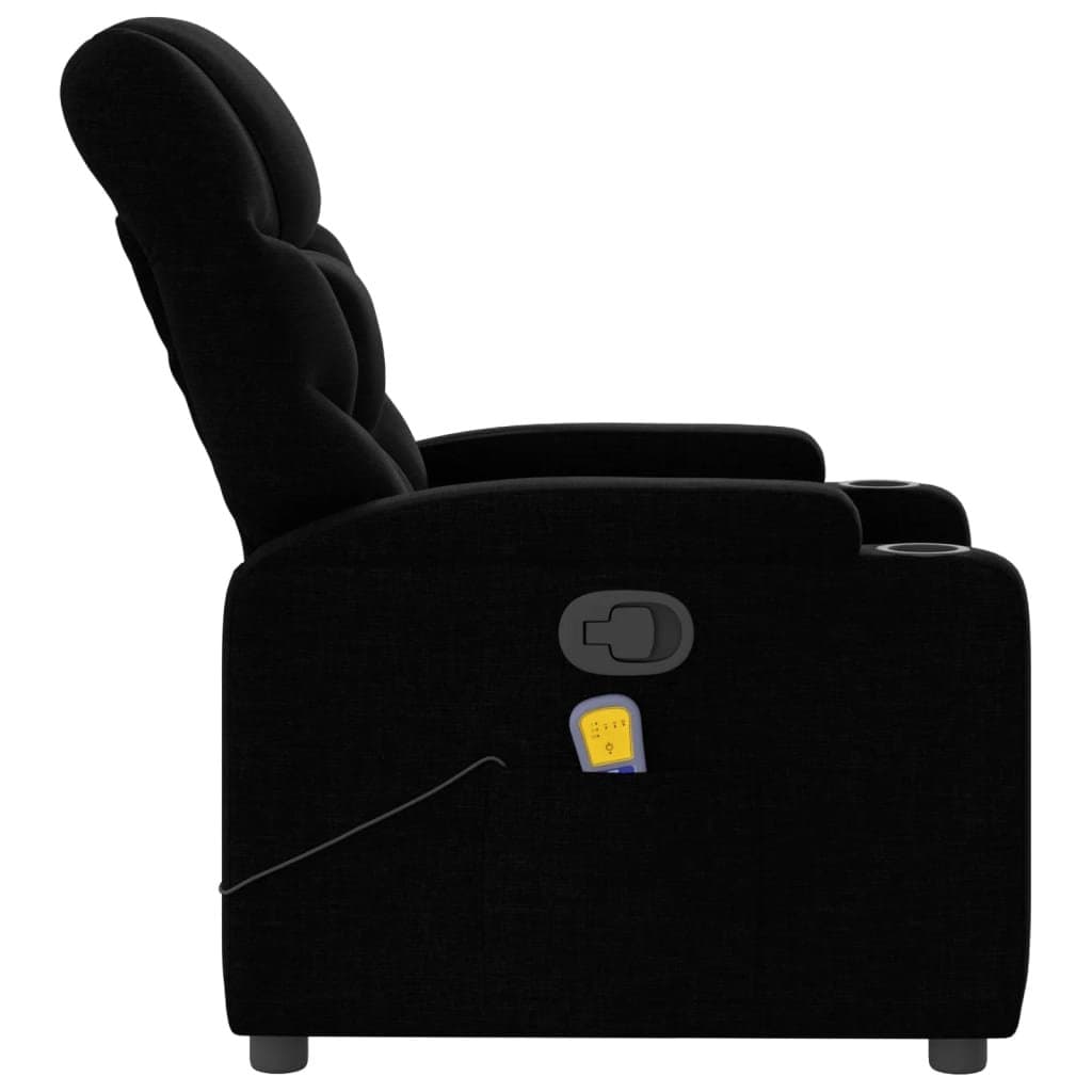 Black Fabric Massage Recliner Chair with Vibration