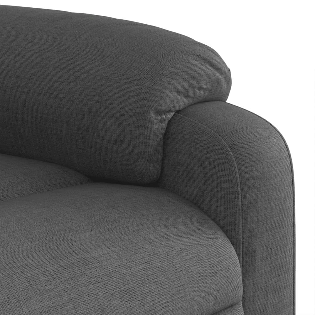 Grey Fabric Power Lift Massage Recliner Chair