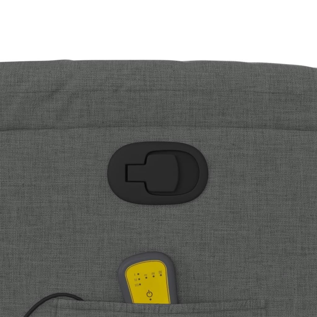 Grey Fabric Power Lift Massage Recliner Chair