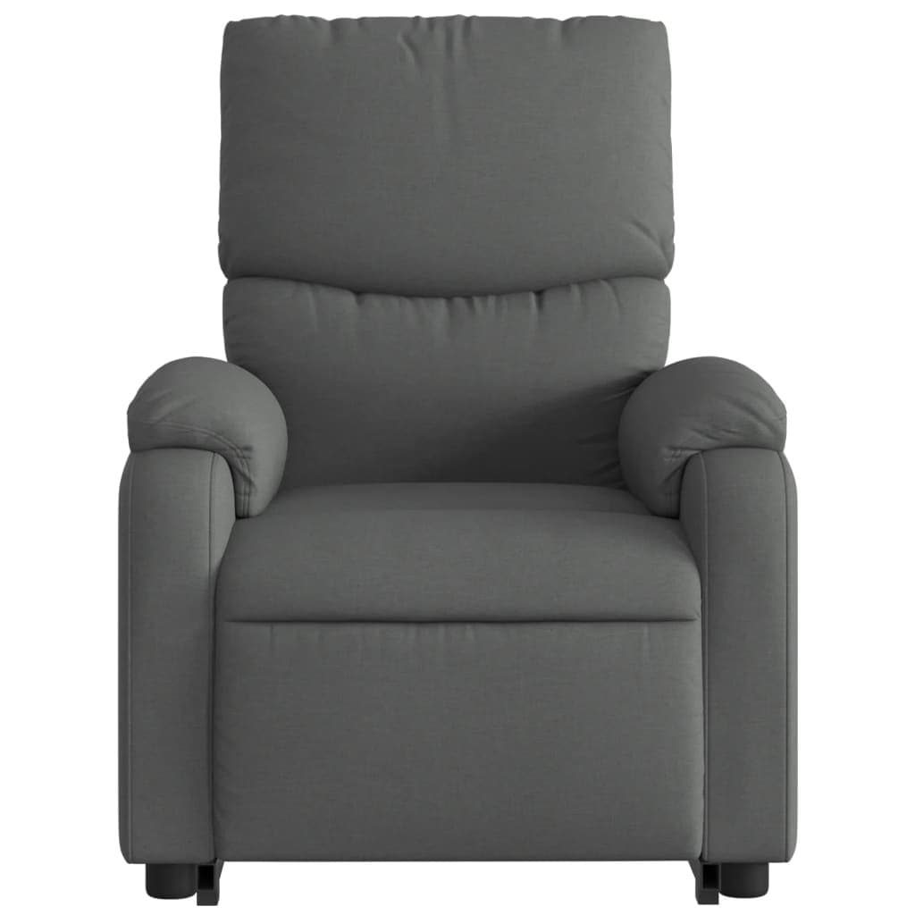 Grey Fabric Power Lift Massage Recliner Chair