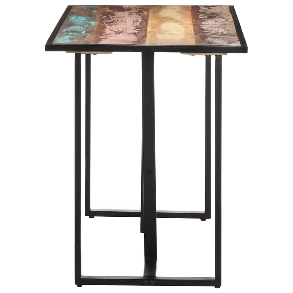Industrial Style 120 cm Dining Table in Solid Reclaimed Wood