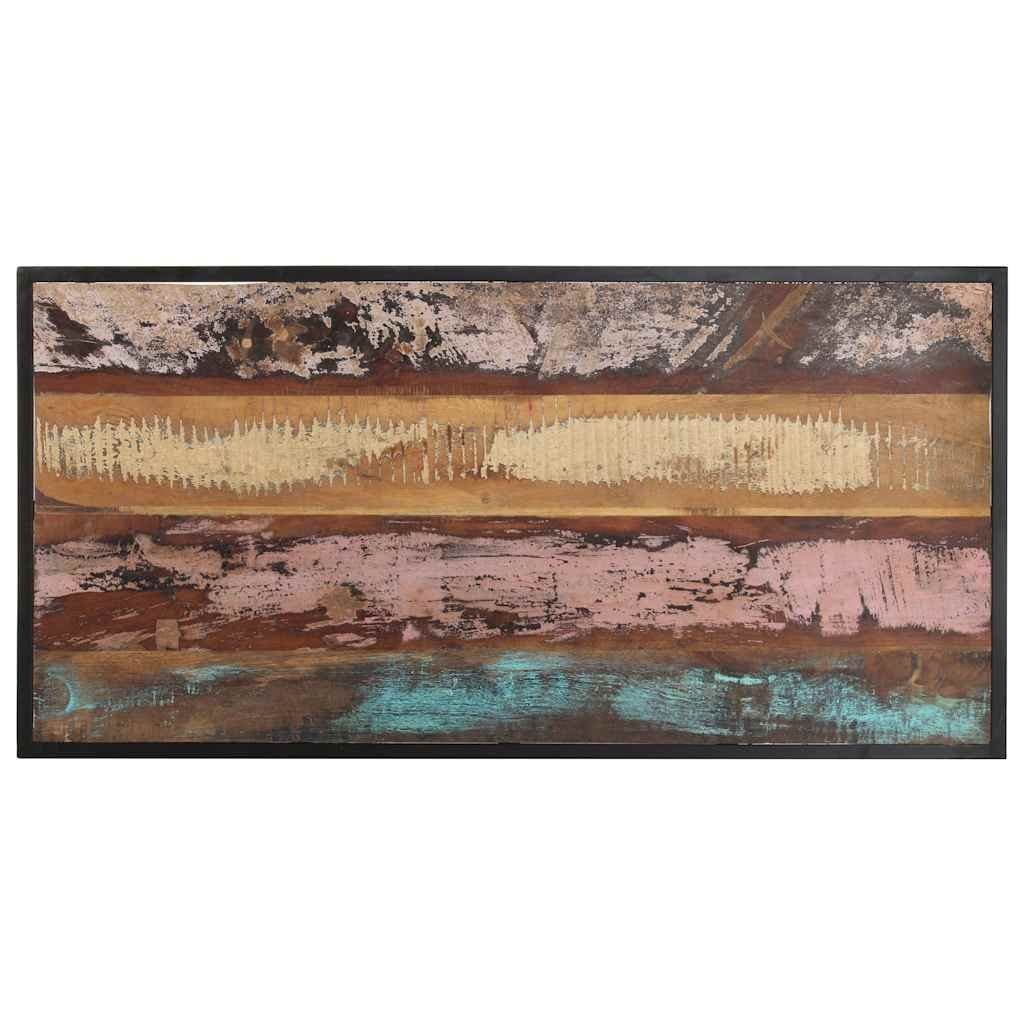Industrial Style 120 cm Dining Table in Solid Reclaimed Wood