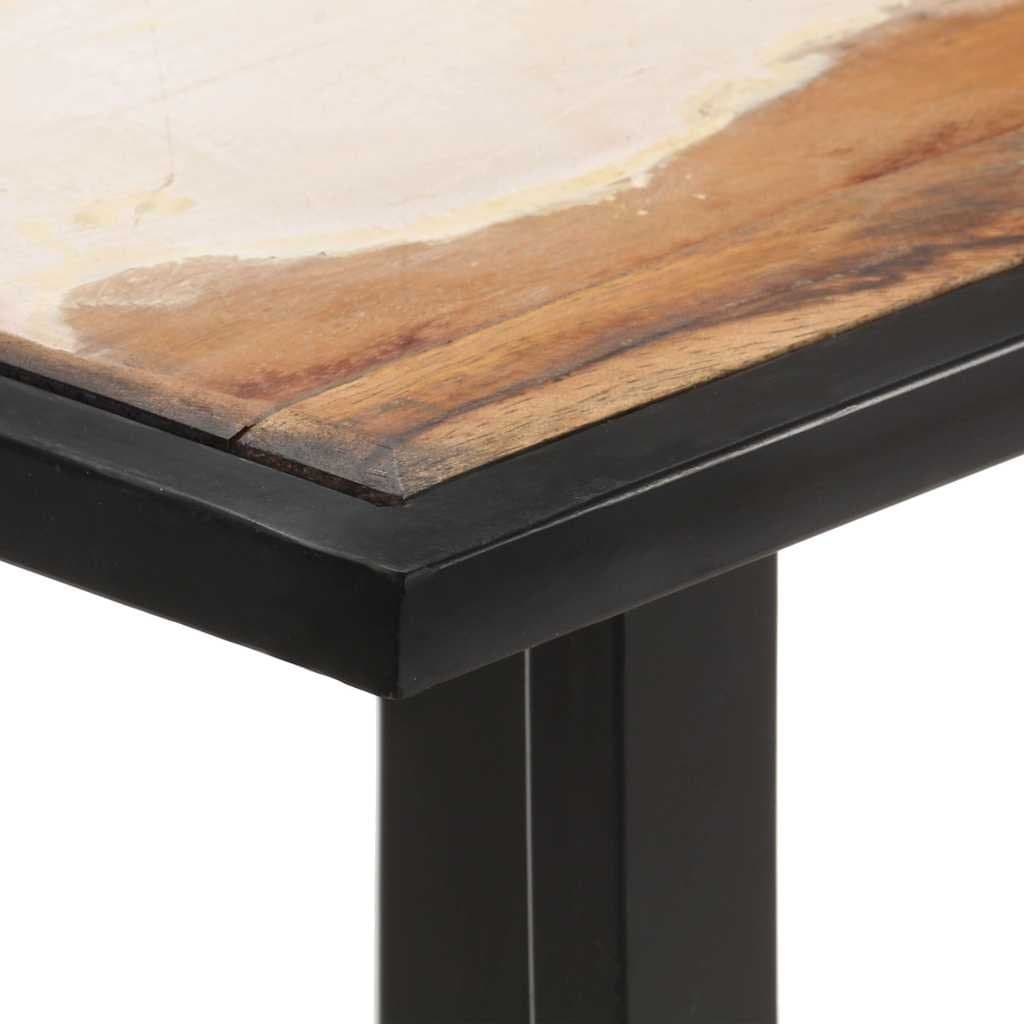 Industrial Style 120 cm Dining Table in Solid Reclaimed Wood