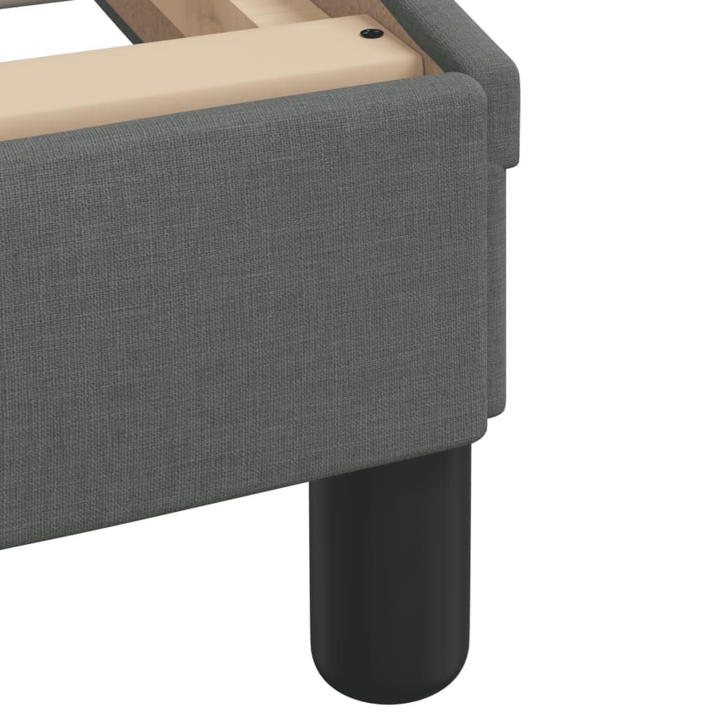 Grey Fabric Bed Frame with Supportive Headboard