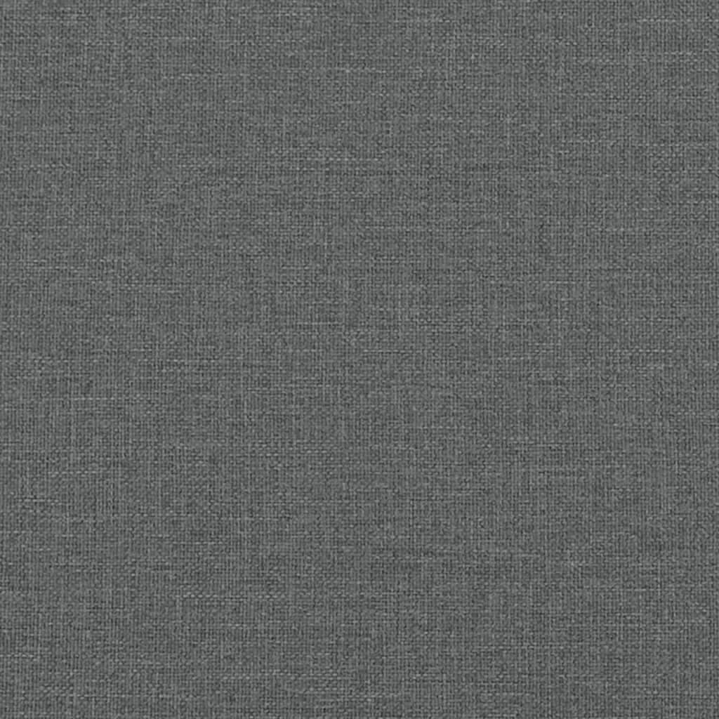 Grey Fabric Bed Frame with Supportive Headboard