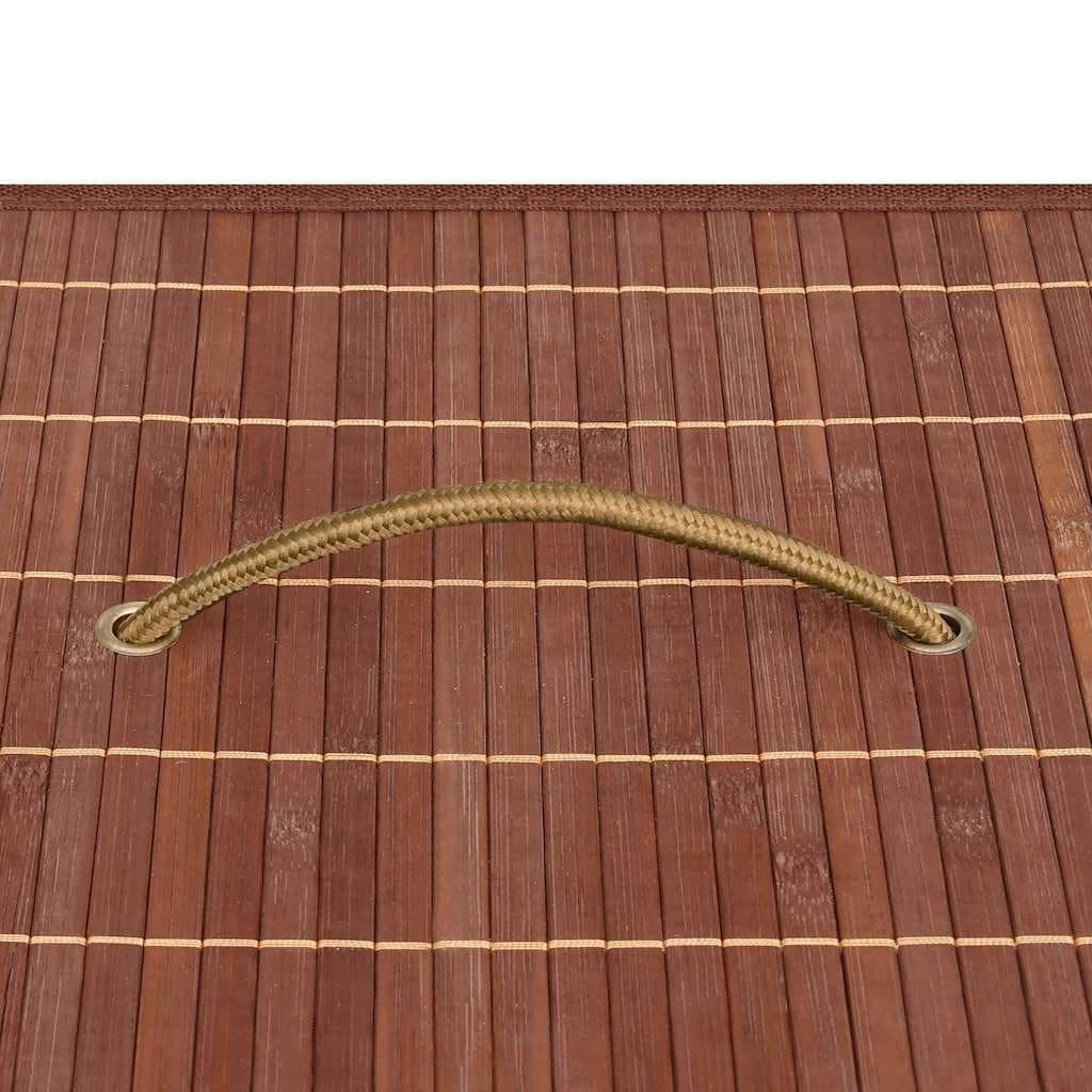 Bamboo Laundry Basket with 2 Compartments for Organised Storage