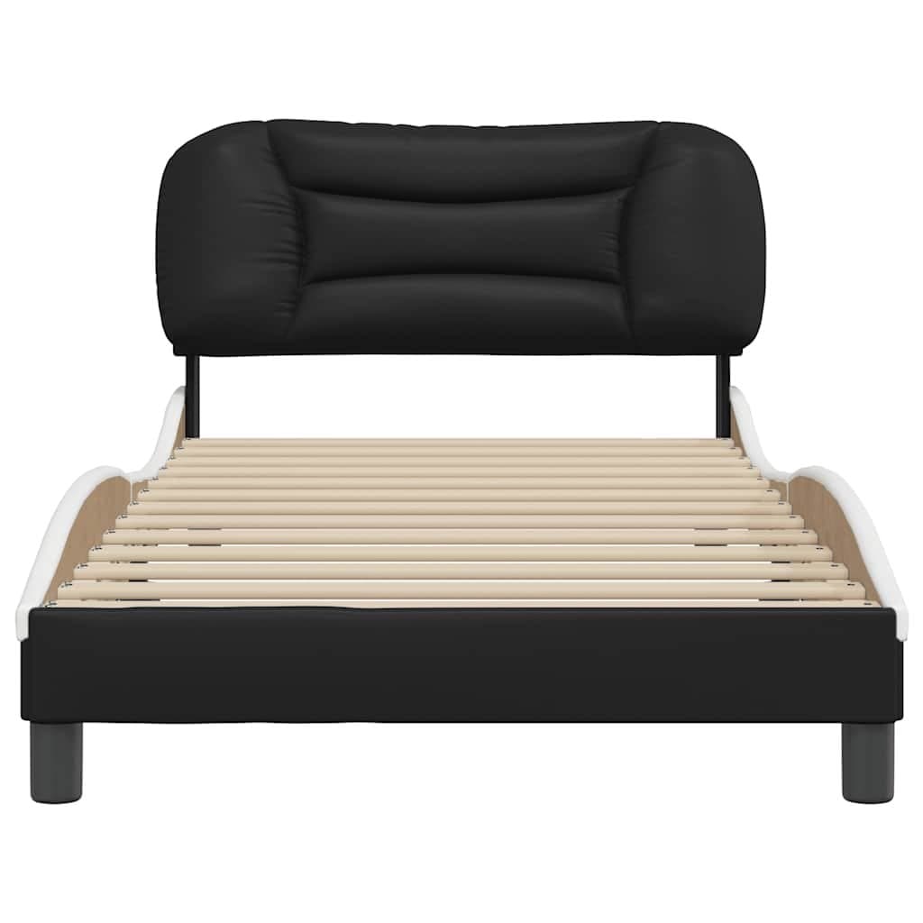 King Single Bed Frame with Padded Faux Leather Headboard