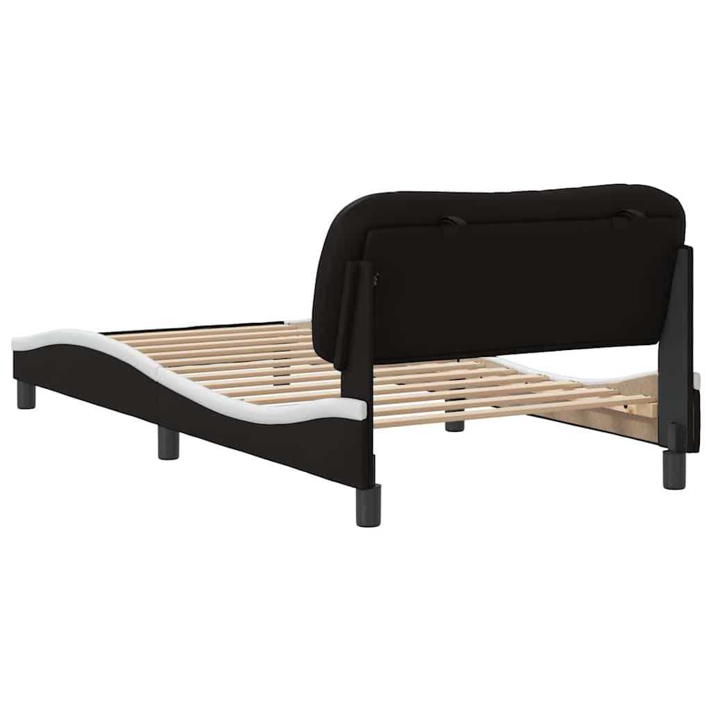 King Single Bed Frame with Padded Faux Leather Headboard