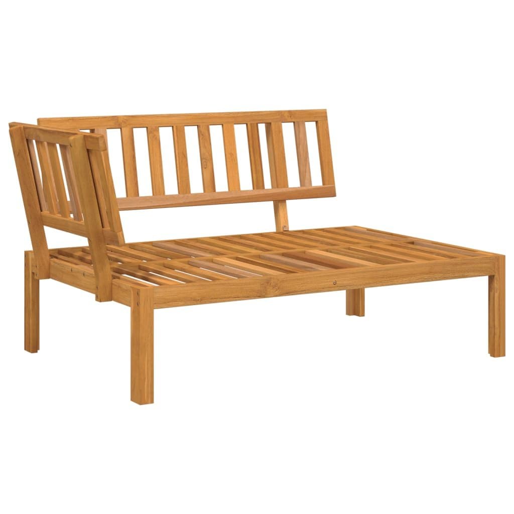 5 Piece Brown Acacia Wood Outdoor Sofa Set