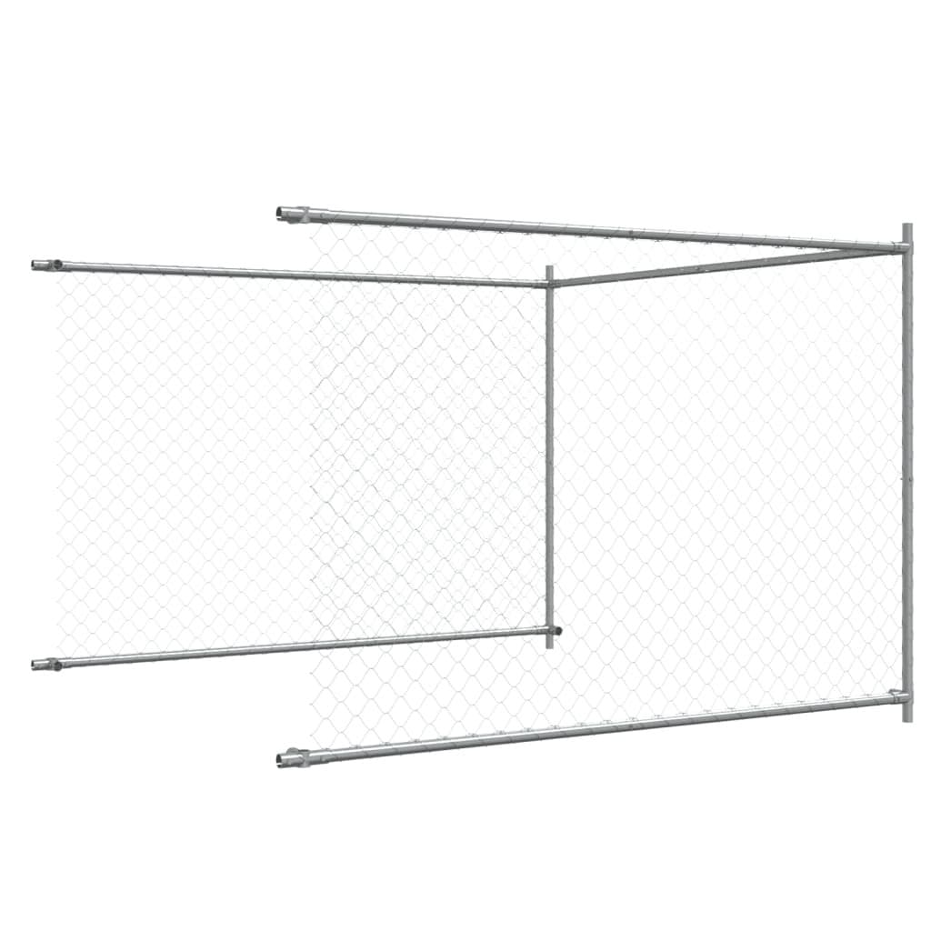 Outdoor Dog Cage Kennel Run in Grey Steel