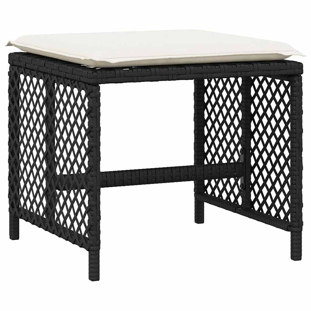 9 Piece Outdoor Dining Set with Black Poly Rattan