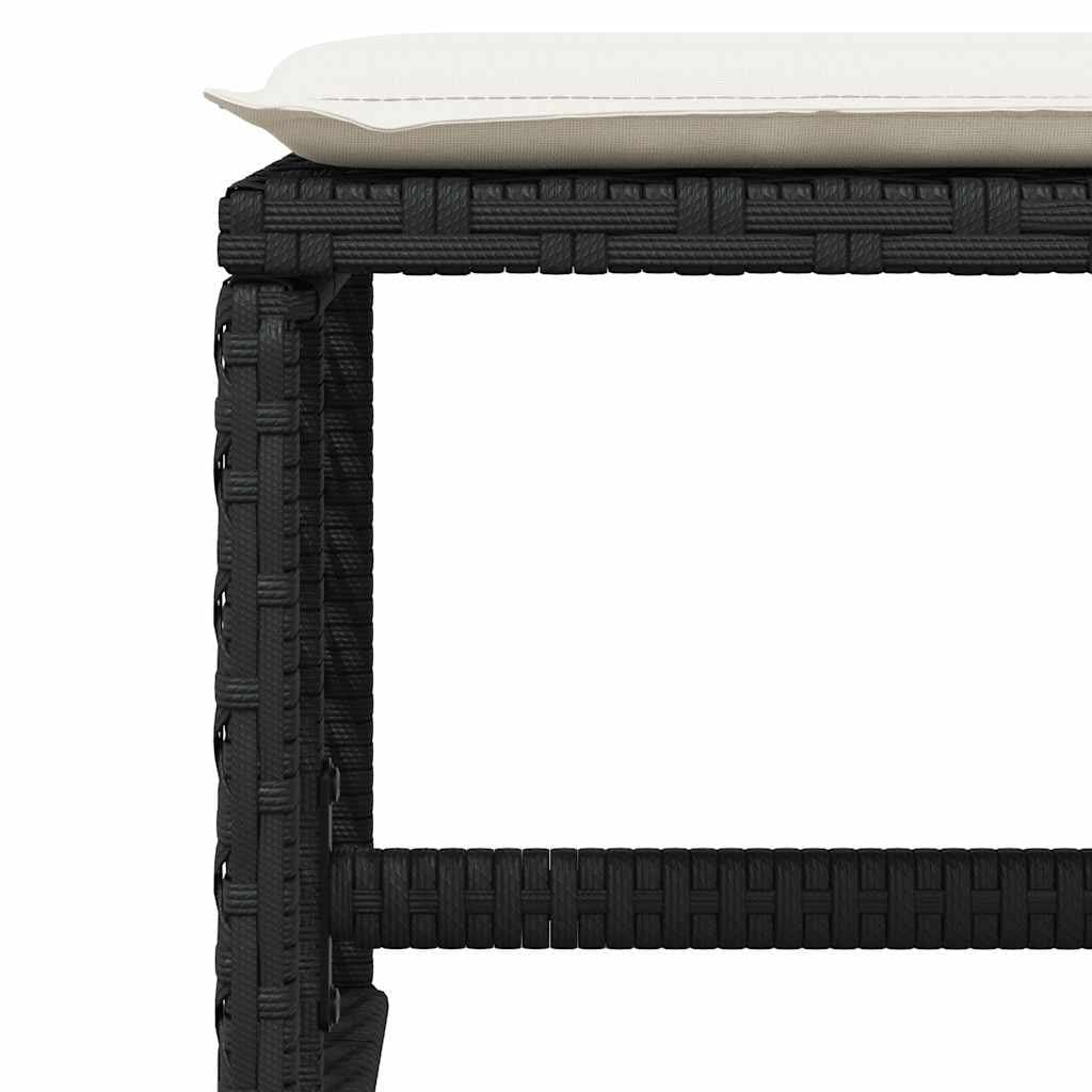 9 Piece Outdoor Dining Set with Black Poly Rattan