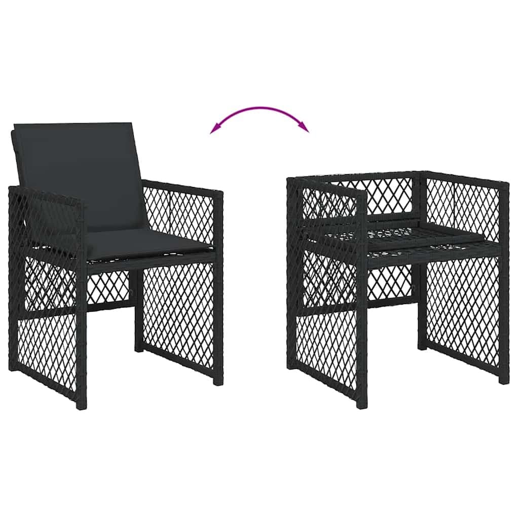 15 Piece Garden Dining Set with Poly Rattan Chairs