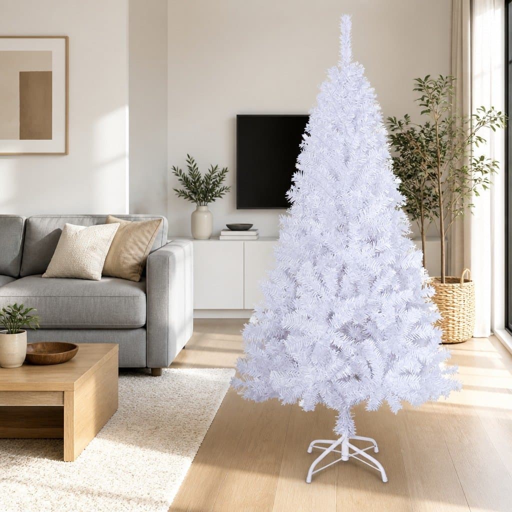 White Artificial Christmas Tree 150cm PVC