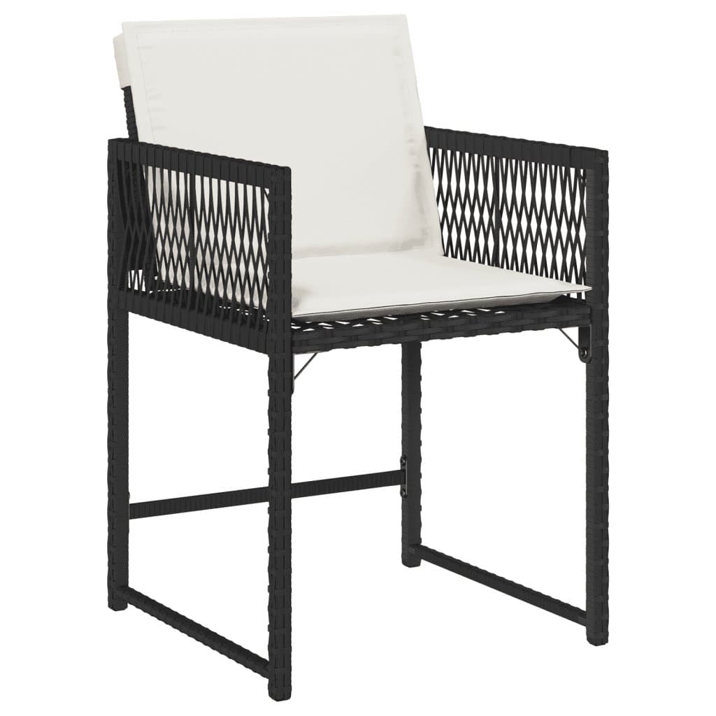 15 Piece Garden Dining Set with Black PE Rattan