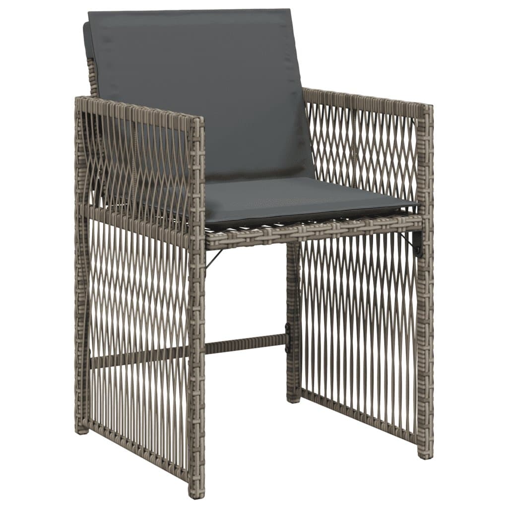 9 Piece Grey Poly Rattan Garden Dining Set