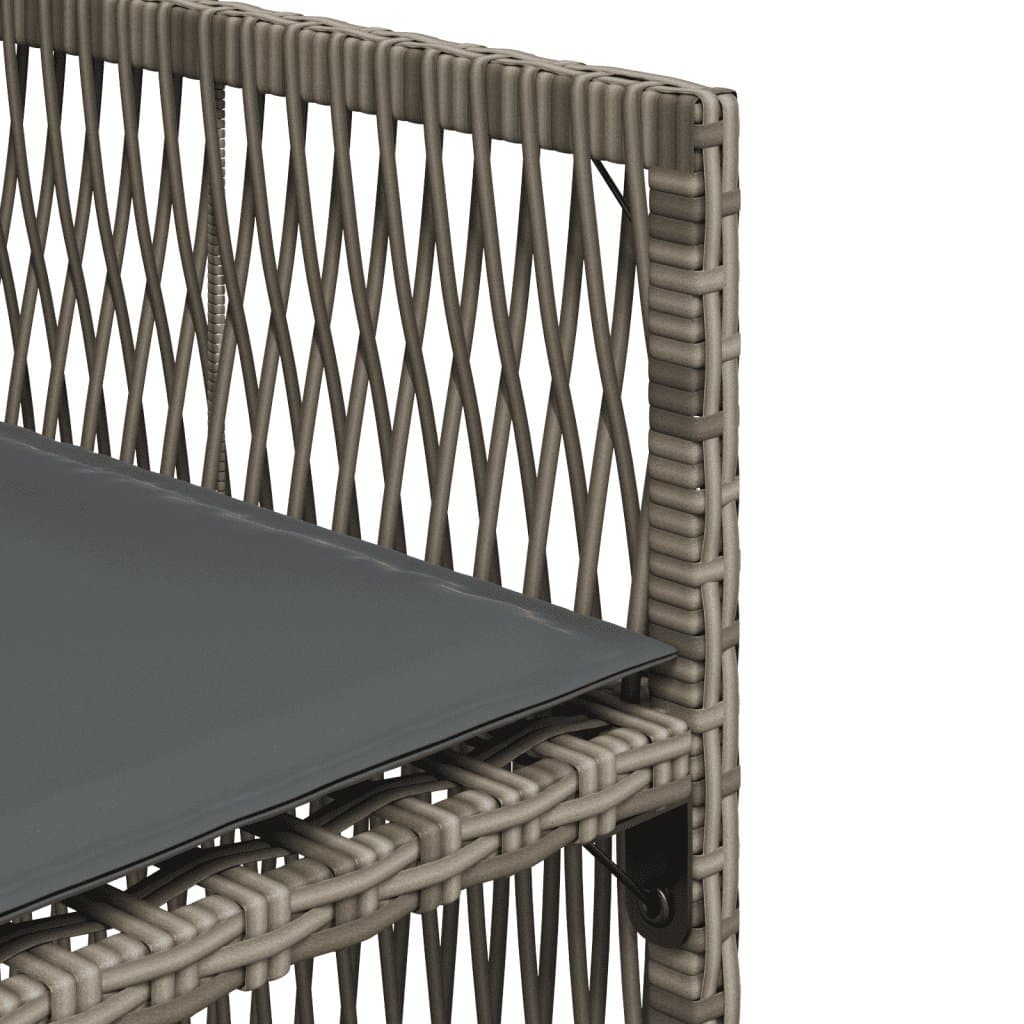9 Piece Grey Poly Rattan Garden Dining Set